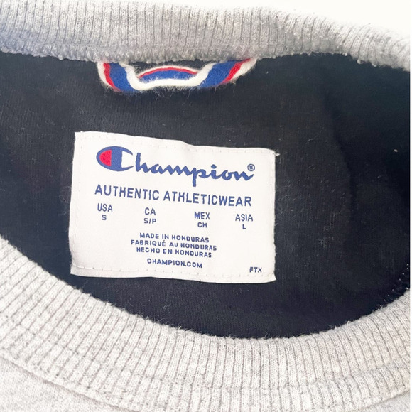 Champion Sweatshirt‎ Spellout Y2K 90's Sports Grey Mens SM Reverse Weave Gym - Picture 3 of 6